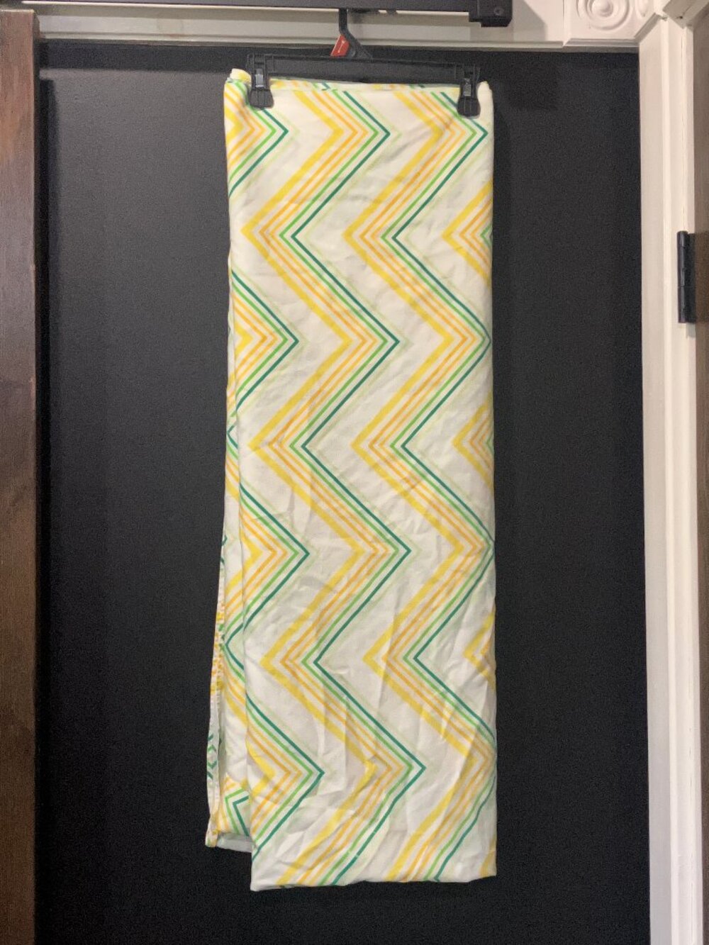 Flawed! Vintage Cannon Monticello Sunray Striped Chevron Bed Sheet Twin Size